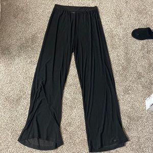 Flared Mesh black pants